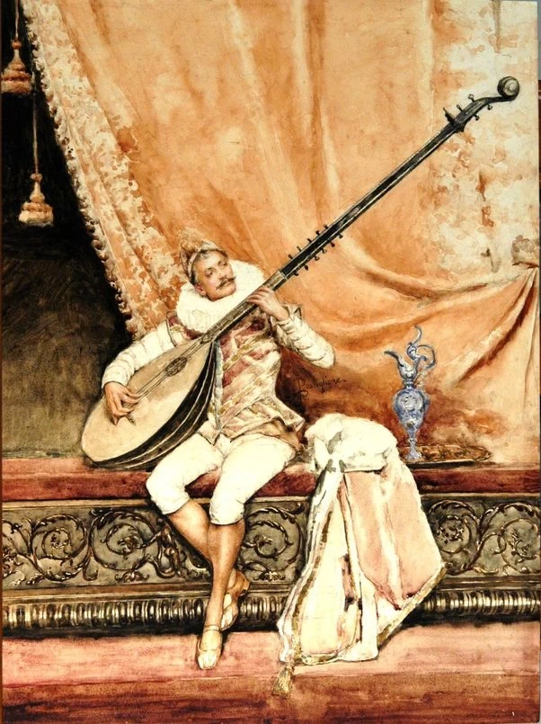 Musico in costume - Palazzo Pistilli